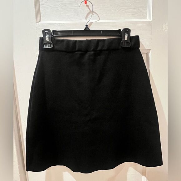 Zara black knit skirt with front pockets size M - Picture 5 of 9